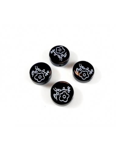 Banut onix pictat 12x4 mm