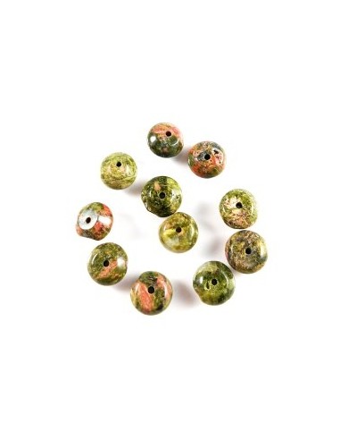 10 Rondele unakit 8x4mm