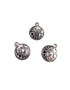 2xCharm metalic argintiu...