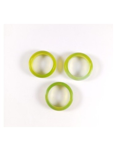 Inel circular agata verde lime 17mm
