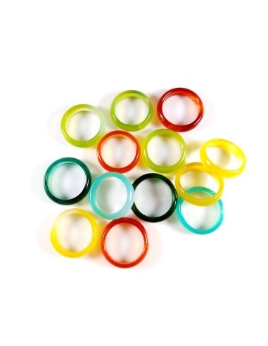 Inel circular agata galbena 18mm