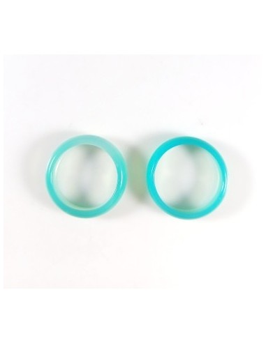 Inel circular agata bleu turcoaz 18mm