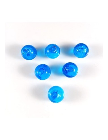 Margele sticla lampwork albastre 9x8mm