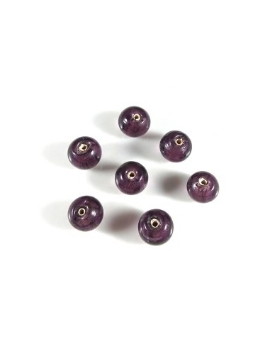 Margele sticla lampwork ametist 9.5mm