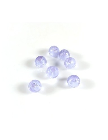 Margele rotunde sticla lampwork lila...