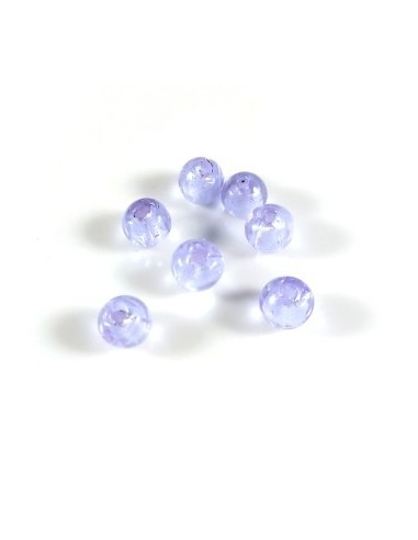 Margele rotunde sticla lampwork lila...