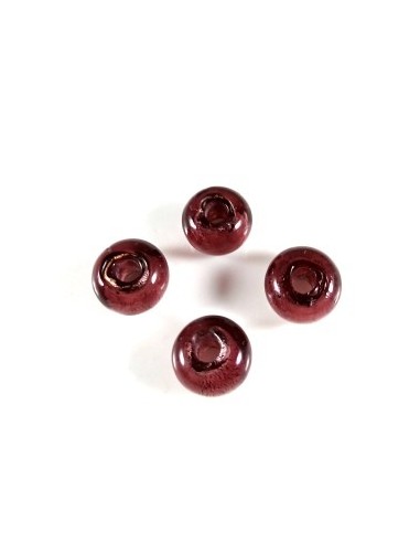 Rondele sticla lampwork burgundy...