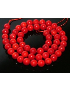 10 Sfere coral rosu 7 mm