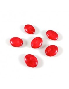 Margele coral rosu oval...