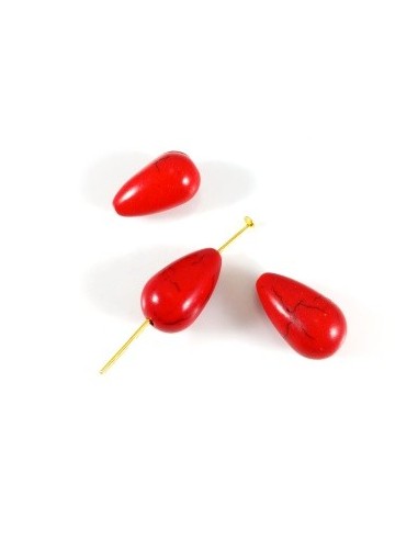 Coral rosu lacrima 16x10mm