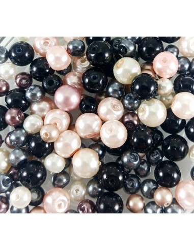 Mix perle sticla 4-8mm - 50buc