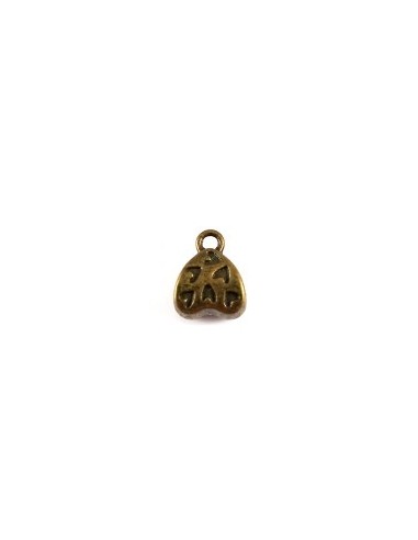 Agatatoare bronz inima 12x9mm