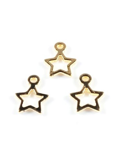 4xCharm auriu stea 14x10mm