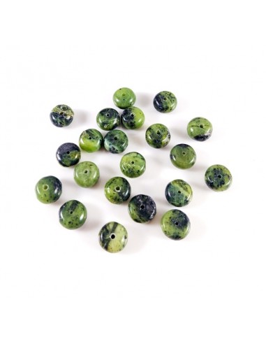 10 Rondele agata verde 8x5mm
