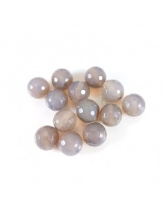 6 Agate gri fatetate 8mm