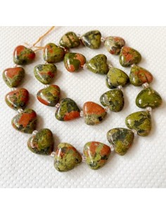4 Unakite inima 15 mm