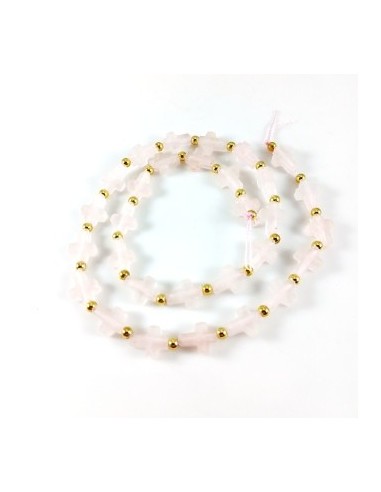 Cruciulita fatetata cuart roz 10x8mm...