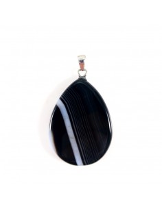 Pandantiv agata neagra 45x30mm