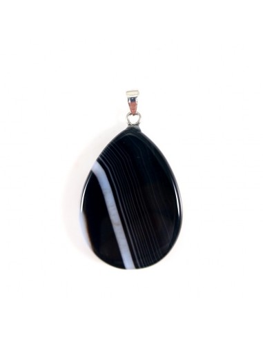 Pandantiv agata neagra 45x30mm