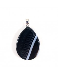 Pandantiv agata neagra 45x30mm 2