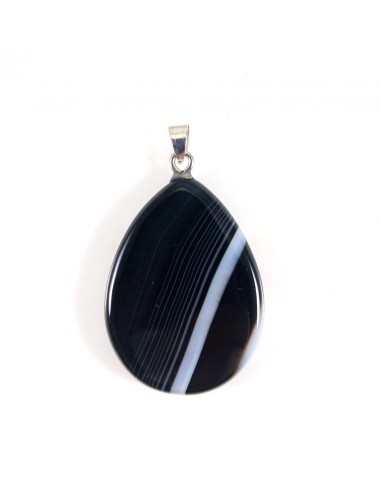 Pandantiv agata neagra 45x30mm