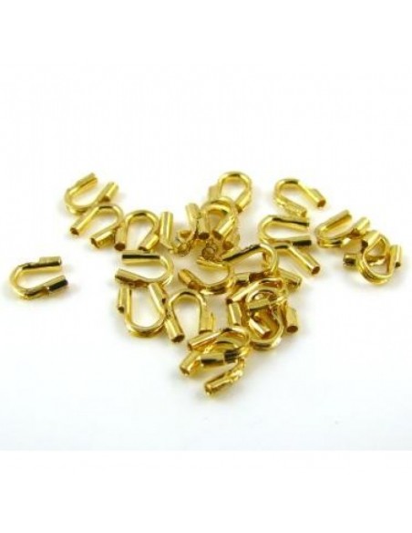 20 Aparatori sarma placata cu aur 5 x 4 mm﻿﻿﻿