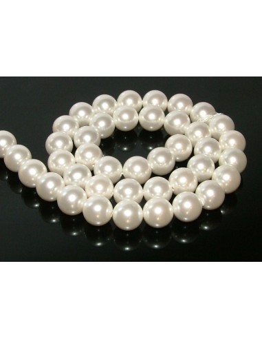Perle albe sferice Mallorca 10 mm
