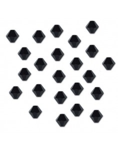 Margele cristal biconic negru Jet 6 mm