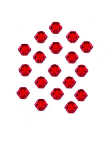Margele cristal biconic rosu siam 6 mm