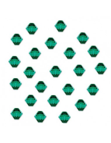 Margele cristal biconic verde smarald 6 mm
