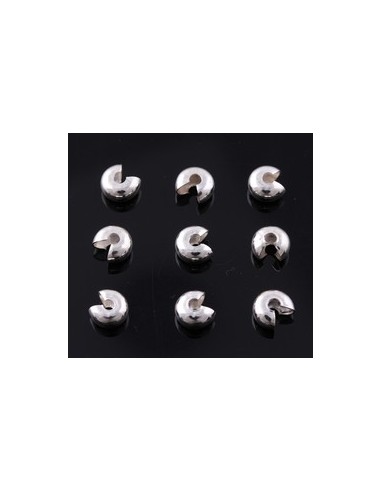 20 Cover crimp placat cu argint 3 mm