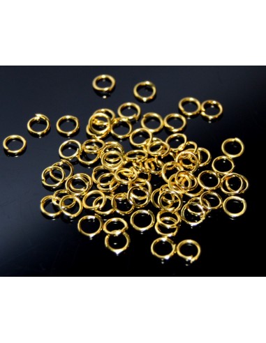 100 Zale deschise 5 mm aurii