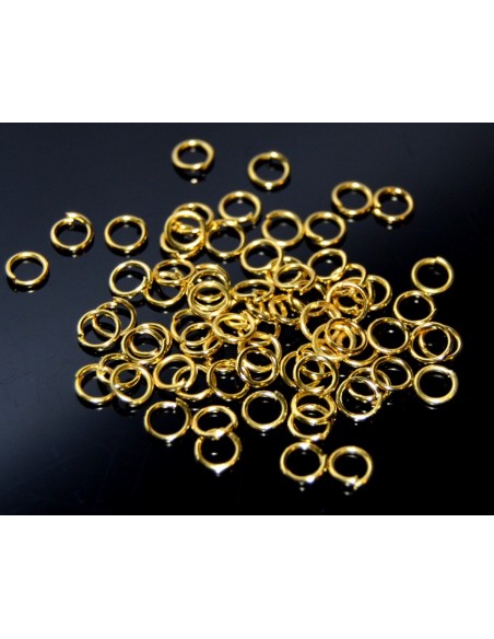 100 Zale deschise 5 mm aurii