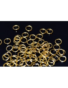 100 Zale deschise 5 mm aurii 2