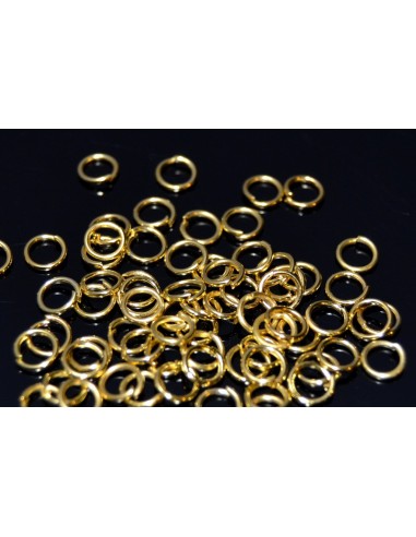 100 Zale deschise 5 mm aurii