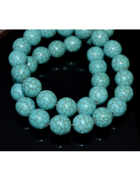 Sfere howlit turcoaz 12 mm