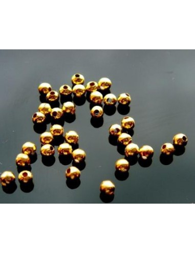 10 Crimpuri rotunde  2.5 placate cu aur