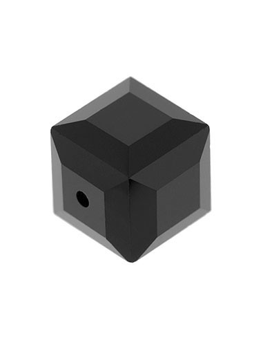 Margele cristal cubic fatetat negru 3 mm