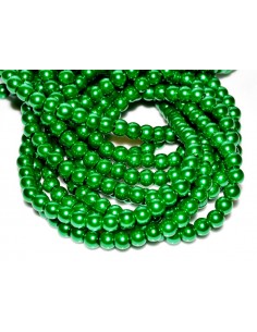 10 Perle de sticla gri 6 mm