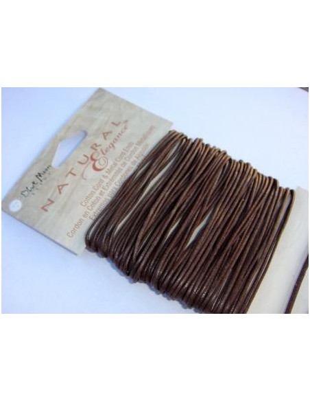 Snur circular bumbac cerat maro 1 mm + 2 capete de snur CADOU