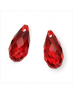 Brioleta fatetata cristal rosu 6 x 11 mm