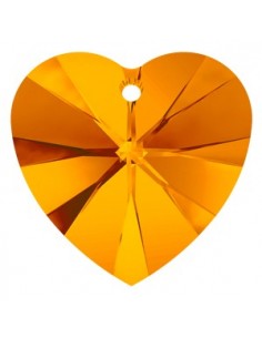 Pandantiv cristal Swarovski inima fatetata 10.5 mm