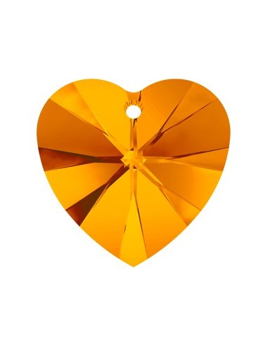 Pandantiv cristal Swarovski inima fatetata 10.5 mm