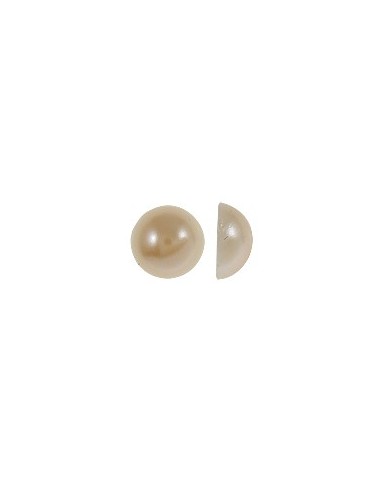 10 Margele cabochon perla cu baza plata 8 x 4 mm Apricot