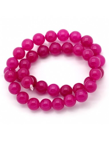 Sfere agate roz fuchsia 8 mm